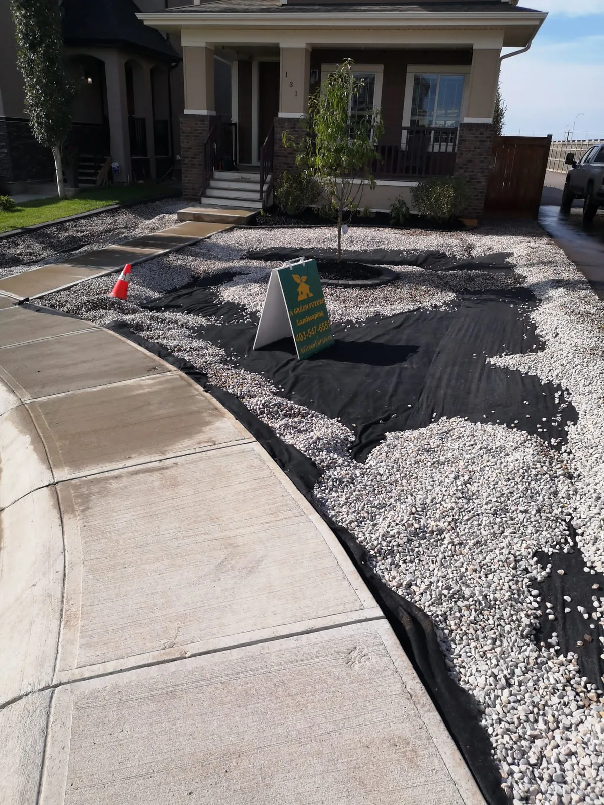 Mahogany SE Calgary Front Yard Xeriscaping photo 7