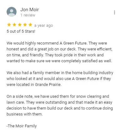 Archived A Green Future customer project review 11