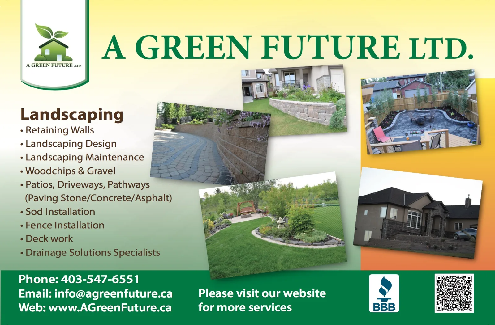 A Green Future Landscaping Flyer