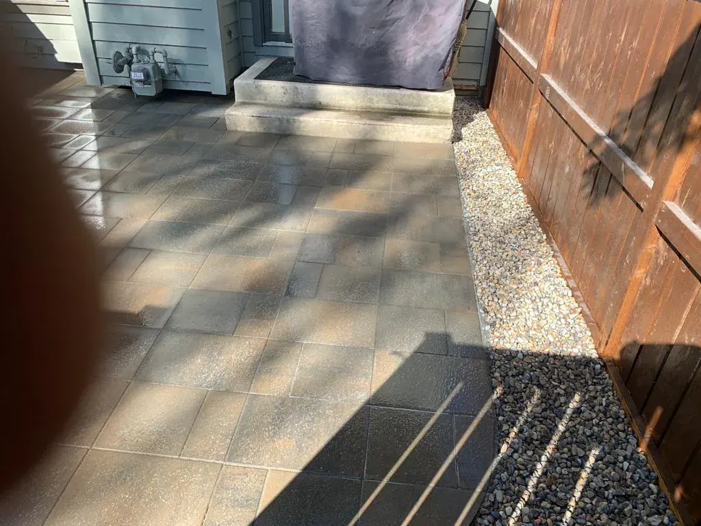 Parkdale backyard paving stone transformation after construction