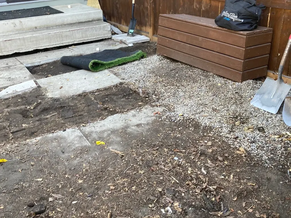 Parkdale backyard paving stone transformation before construction
