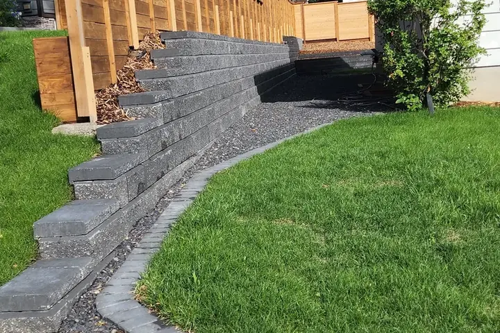 Retaining Walls project completed by A Green Future